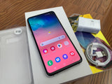 Samsung Galaxy S10e Prism White 128GB SM-G970U New Case, Glass Screen Protector (As New)