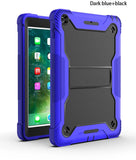 Apple iPad Mini 4 & Mini 5 (7.9 inch) Blue Shockproof Rugged Case with Kickstand