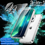 3 in 1 Combo - Case, Screen Protector & Camera Lens Protector for iPhone 13 Pro Max *Free Shipping*