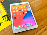 Apple iPad 6th Gen 32GB Wi-Fi Cellular 3G/4G White Silver - New Battery, Glass Screen Protector (As New)